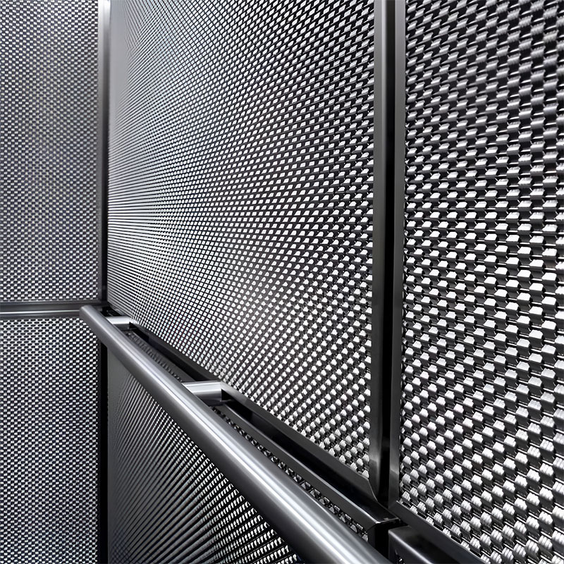 Arquimesh QKCWM decorative metal mesh panel used as a stylish interior partition in modern architectural design