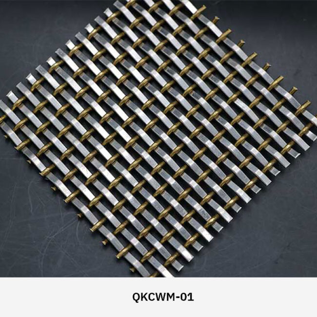 Arquimesh QKCWM decorative metal mesh panel used as a stylish interior partition in modern architectural design