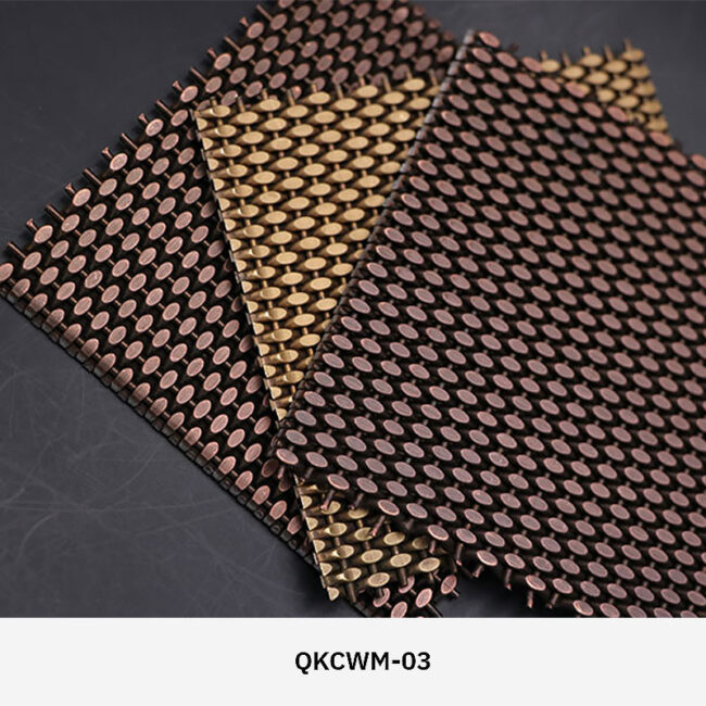 Arquimesh QKCWM decorative metal mesh panel used as a stylish interior partition in modern architectural design