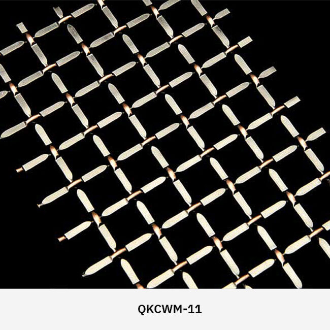 Arquimesh QKCWM decorative metal mesh panel used as a stylish interior partition in modern architectural design