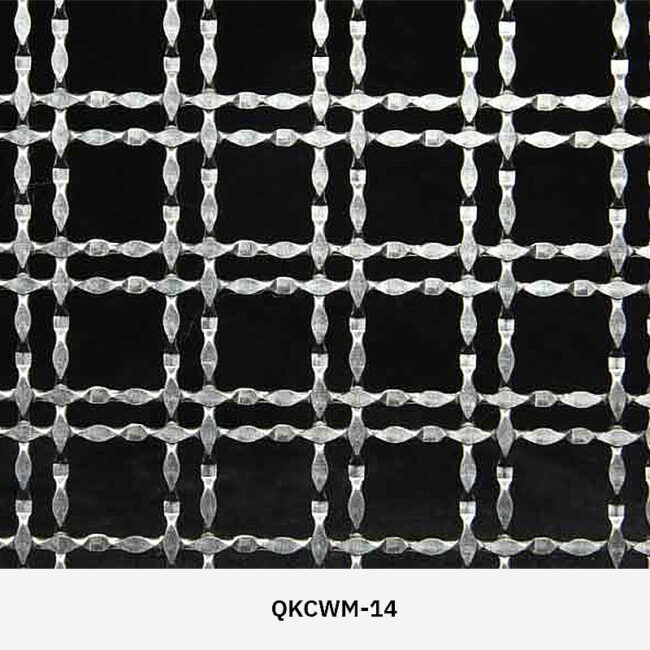 Arquimesh QKCWM decorative metal mesh panel used as a stylish interior partition in modern architectural design