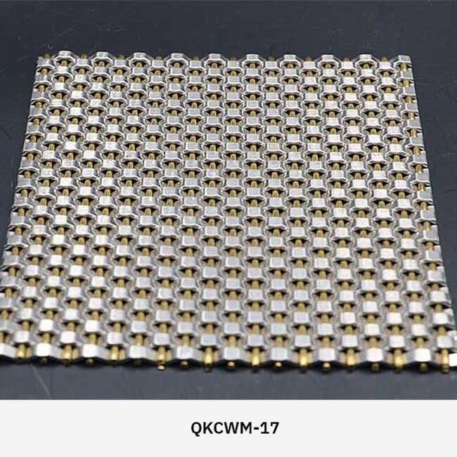 Arquimesh QKCWM decorative metal mesh panel used as a stylish interior partition in modern architectural design