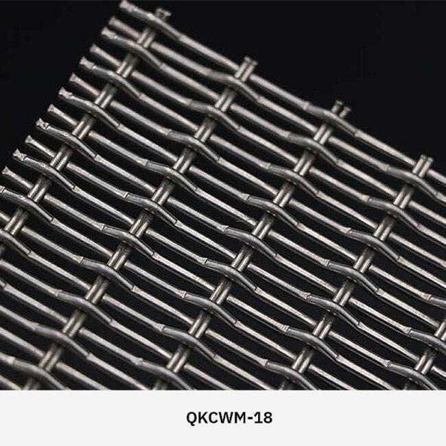 Arquimesh QKCWM decorative metal mesh panel used as a stylish interior partition in modern architectural design
