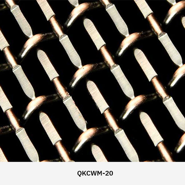 Arquimesh QKCWM decorative metal mesh panel used as a stylish interior partition in modern architectural design