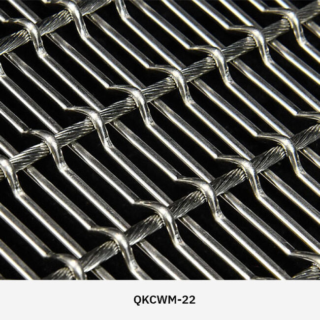 Arquimesh QKCWM decorative metal mesh panel used as a stylish interior partition in modern architectural design
