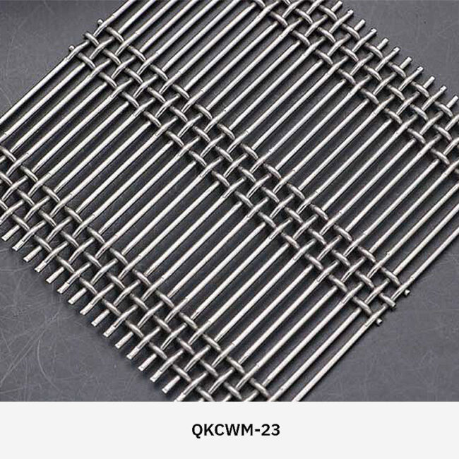 Arquimesh QKCWM decorative metal mesh panel used as a stylish interior partition in modern architectural design