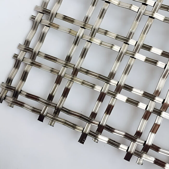 Arquimesh QKCWM decorative metal mesh panel used as a stylish interior partition in modern architectural design