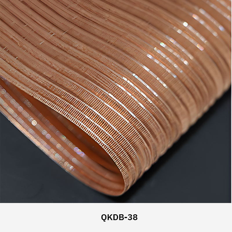FibraMetis QKDB interior metal drapery used as a decorative wall panel, featuring woven wire fabric in custom colors and patterns