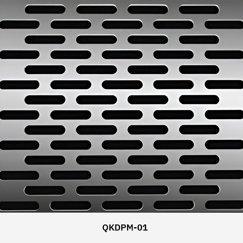 Decorative perforated metal mesh panel with round hole pattern, ideal for interior walls, ceilings, and floors, crafted from stainless steel.