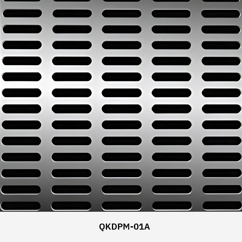 Decorative perforated metal mesh panel with round hole pattern, ideal for interior walls, ceilings, and floors, crafted from stainless steel.