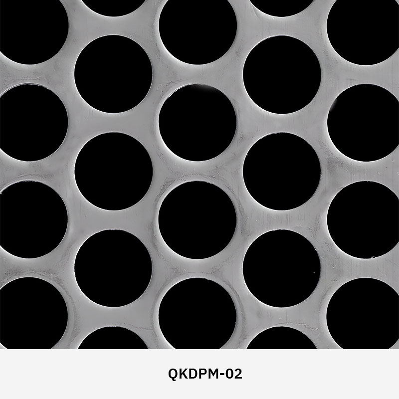 Decorative perforated metal mesh panel with round hole pattern, ideal for interior walls, ceilings, and floors, crafted from stainless steel.