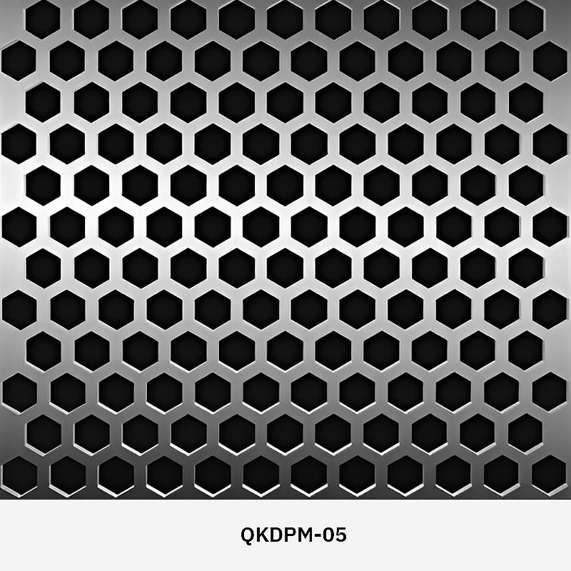 Decorative perforated metal mesh panel with round hole pattern, ideal for interior walls, ceilings, and floors, crafted from stainless steel.