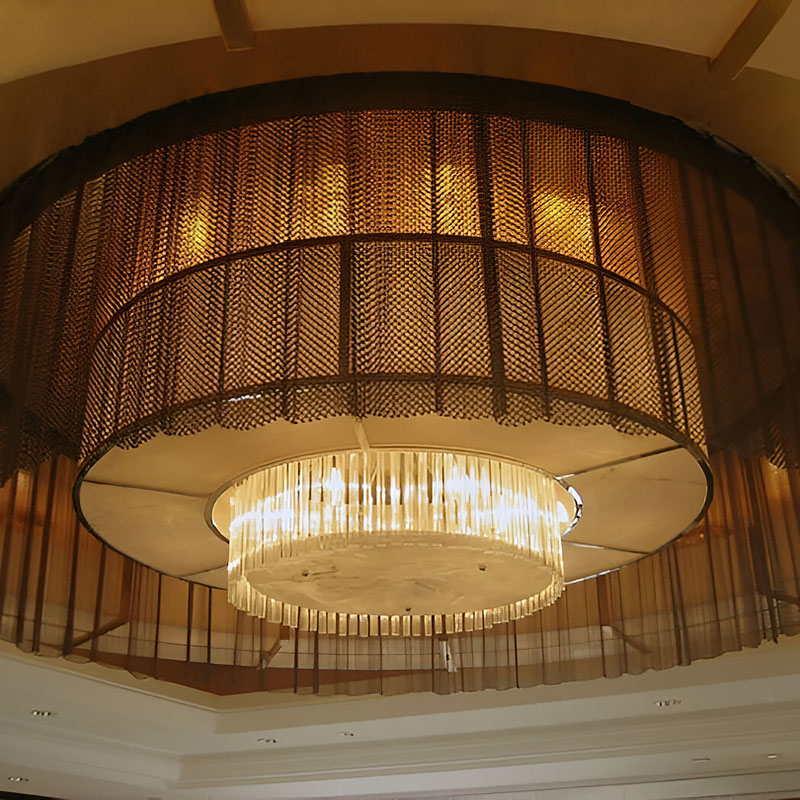 Stylish metal mesh curtain for modern interior