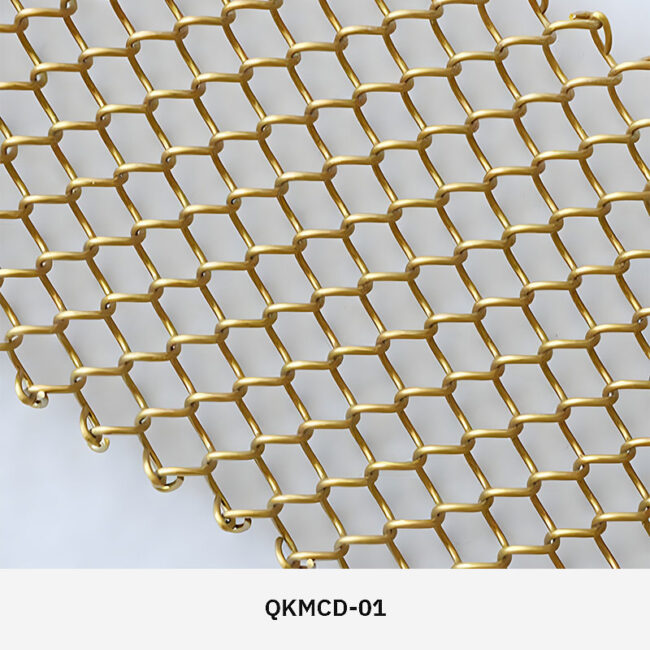Stylish metal mesh curtain for modern interior