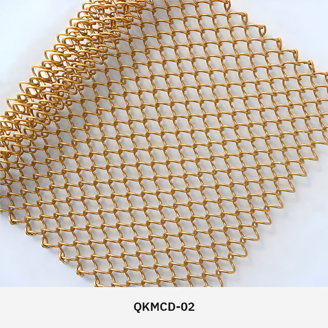Stylish metal mesh curtain for modern interior