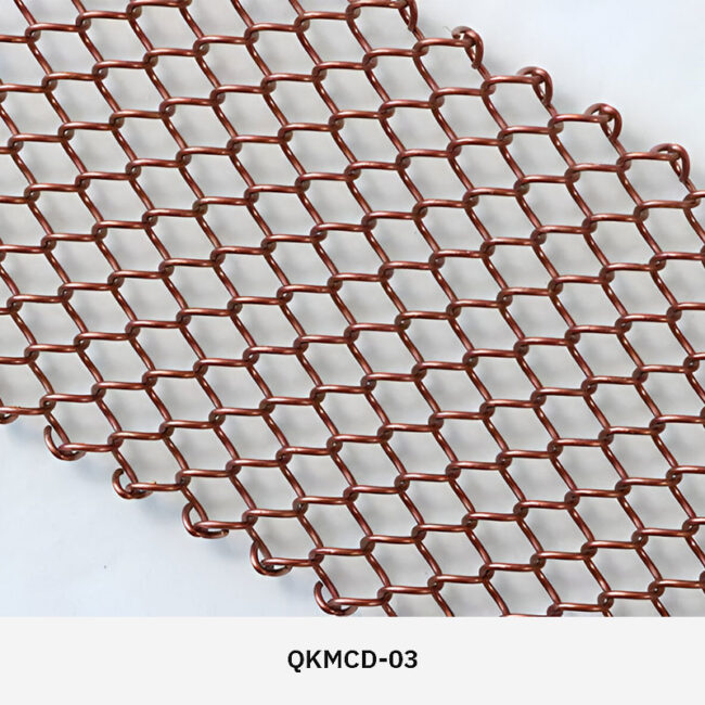 Stylish metal mesh curtain for modern interior