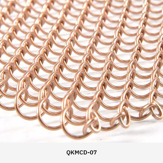 Stylish metal mesh curtain for modern interior