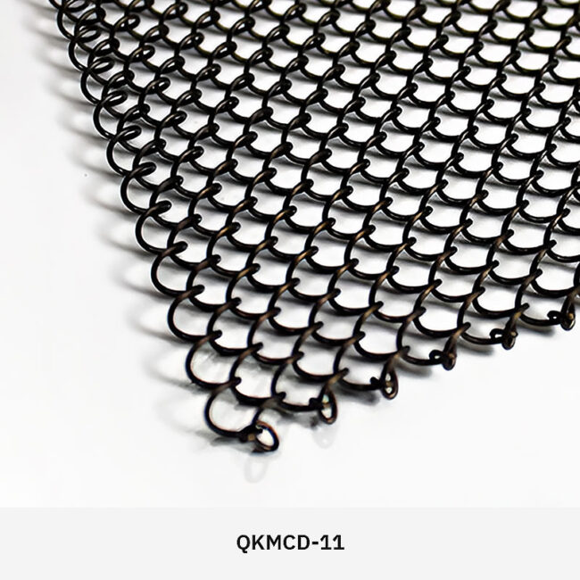 Stylish metal mesh curtain for modern interior