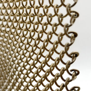 Stylish metal mesh curtain for modern interior
