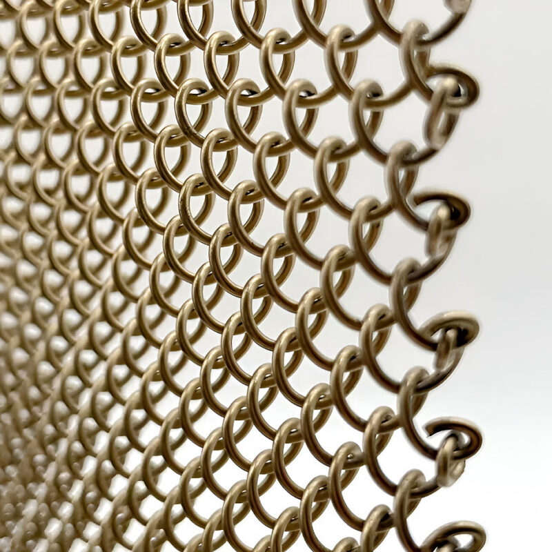 Stylish metal mesh curtain for modern interior