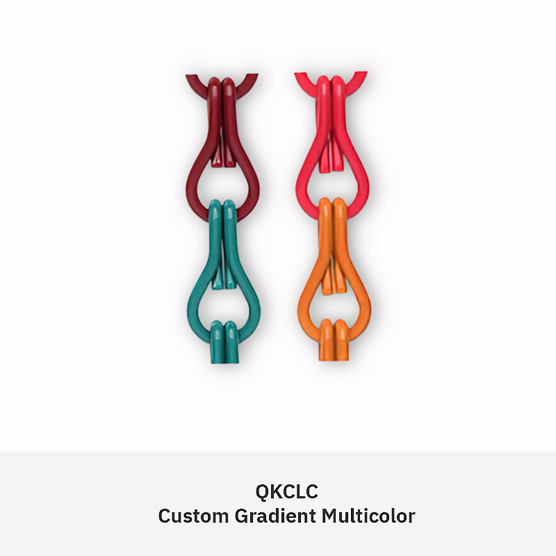 Aluchainor QKCLC gradient aluminum chainlink curtain for decorative partitions, doors, and modern interiors.