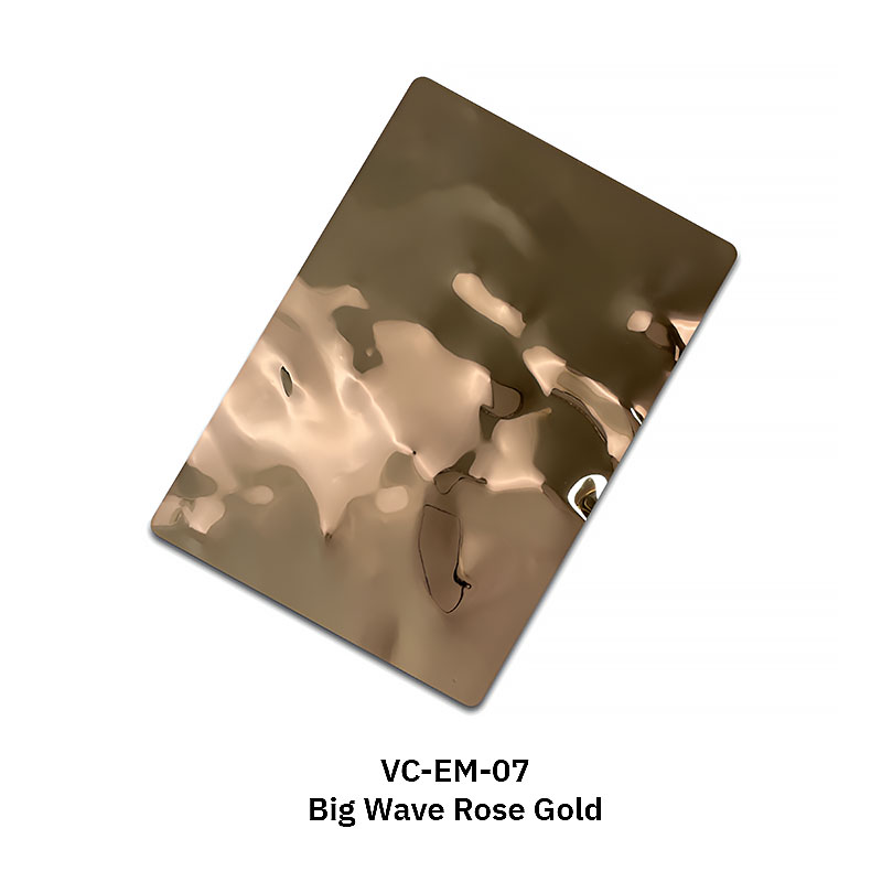 Water ripple stainless steel sheet with mirror finish for interior decor