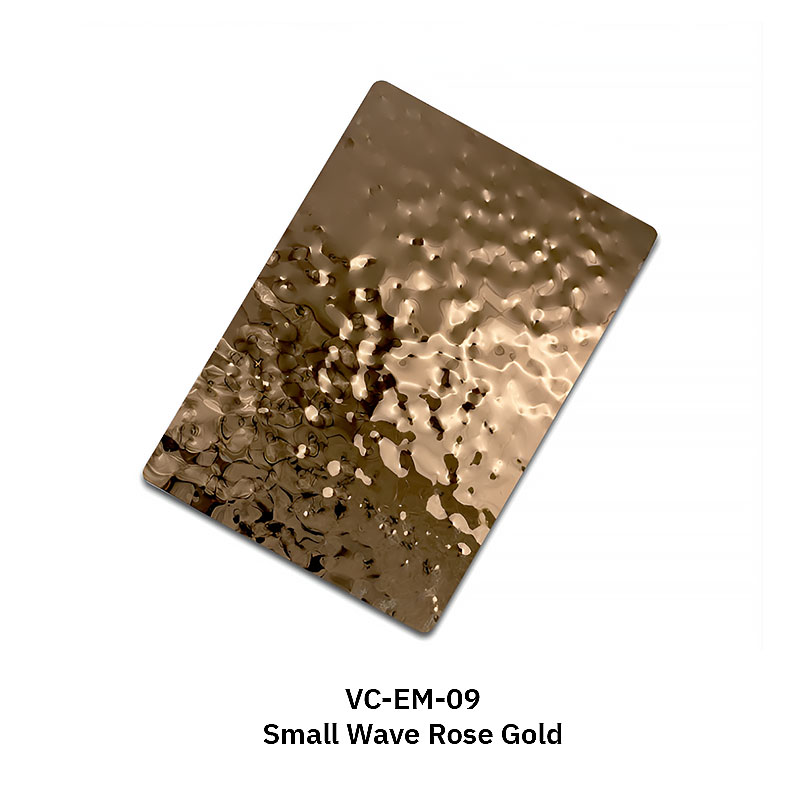 Water ripple stainless steel sheet with mirror finish for interior decor