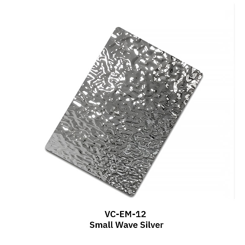Water ripple stainless steel sheet with mirror finish for interior decor