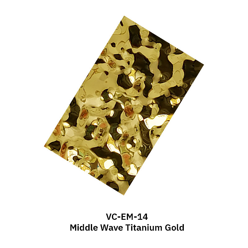 Water ripple stainless steel sheet with mirror finish for interior decor