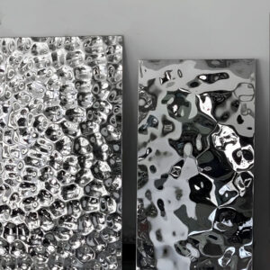 Water ripple stainless steel sheet with mirror finish for interior decor