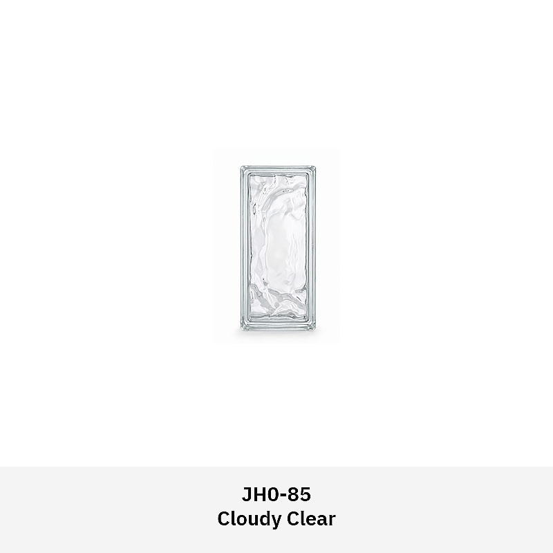Clarus JH0AS Artistic Glass Blocks including Square Hole, Round Hole, Cloudy, Big Corner, and Tangerine Skin designs for interiors