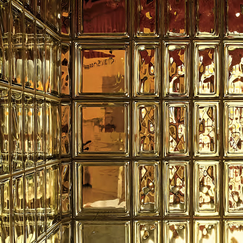 Clarus JH0CM colored glass block with translucent textured surface for light diffusion and privacy