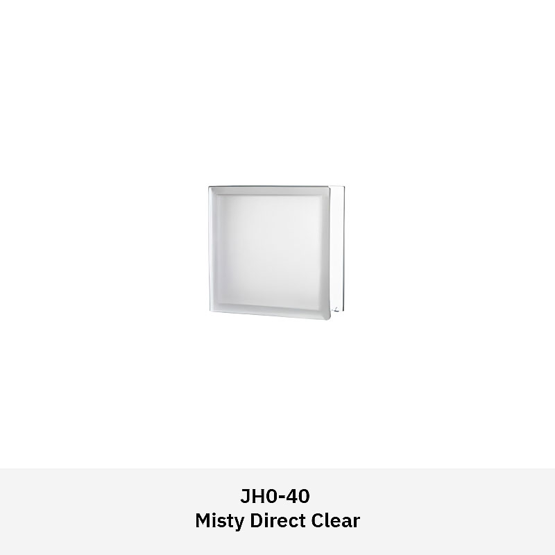 Clarus JH0CM colored glass block with translucent textured surface for light diffusion and privacy