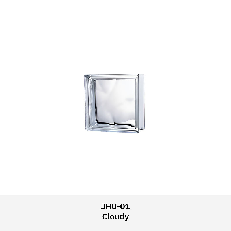 Clarus JH0CS clear glass block series with multiple textured patterns for decorative walls, partitions, and architectural features in residential or commercial spaces.