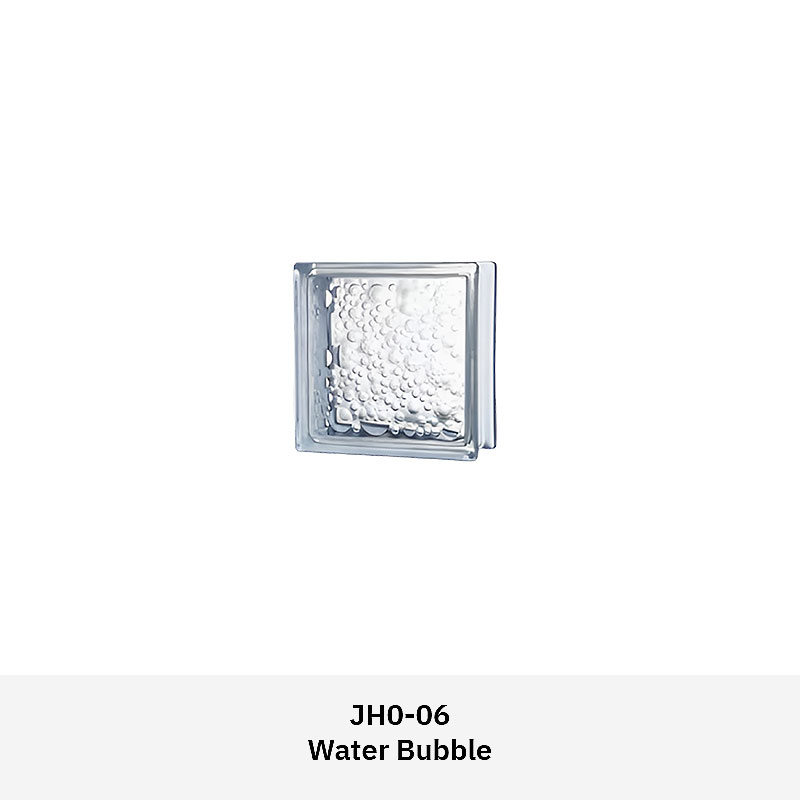 Clarus JH0CS clear glass block series with multiple textured patterns for decorative walls, partitions, and architectural features in residential or commercial spaces.
