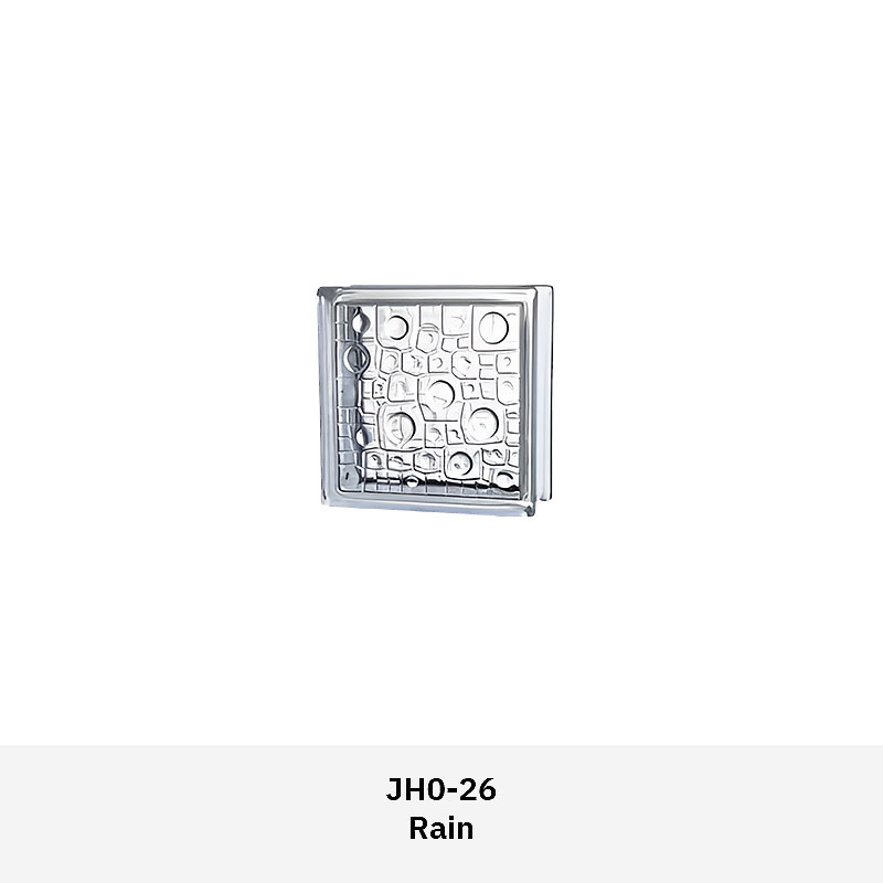 Clarus JH0CS clear glass block series with multiple textured patterns for decorative walls, partitions, and architectural features in residential or commercial spaces.
