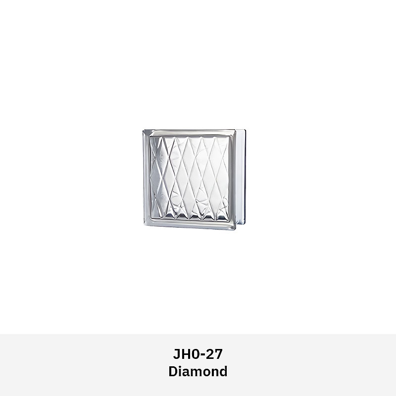 Clarus JH0CS clear glass block series with multiple textured patterns for decorative walls, partitions, and architectural features in residential or commercial spaces.