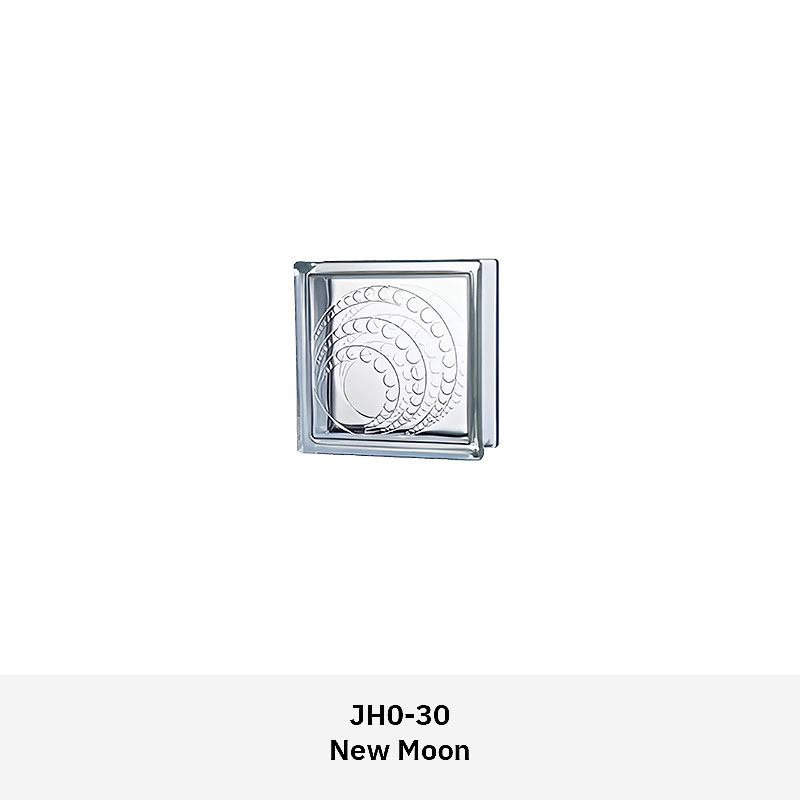 Clarus JH0CS clear glass block series with multiple textured patterns for decorative walls, partitions, and architectural features in residential or commercial spaces.