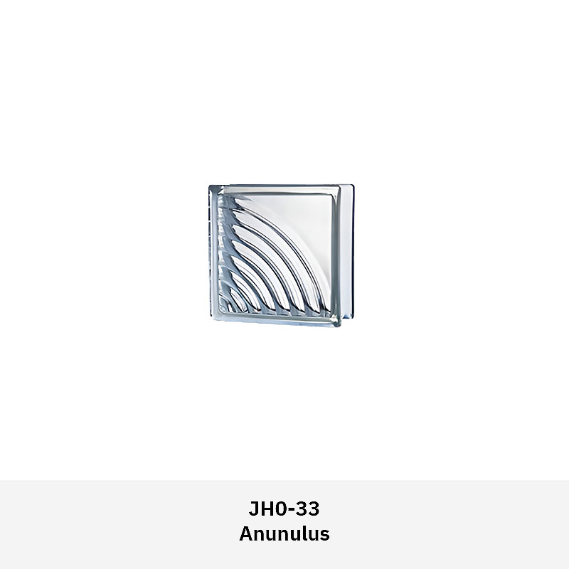 Clarus JH0CS clear glass block series with multiple textured patterns for decorative walls, partitions, and architectural features in residential or commercial spaces.