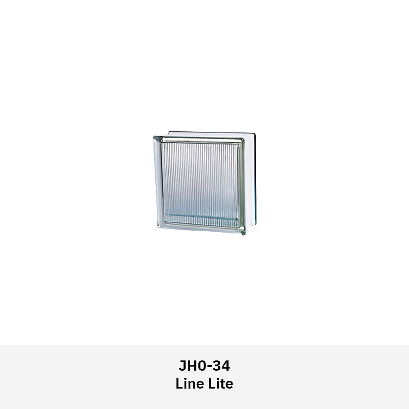 Clarus JH0CS clear glass block series with multiple textured patterns for decorative walls, partitions, and architectural features in residential or commercial spaces.