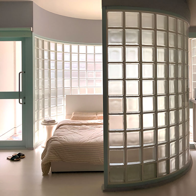 Clarus JH0GB textured glass block with patterned surface for light diffusion and privacy
