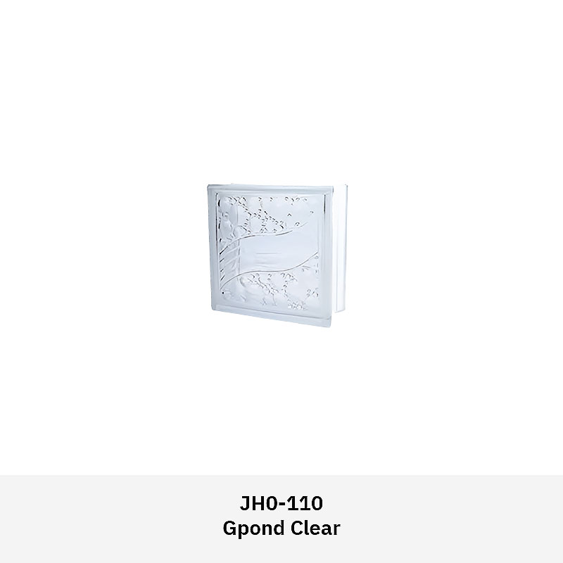 Clarus JH0GB textured glass block with patterned surface for light diffusion and privacy