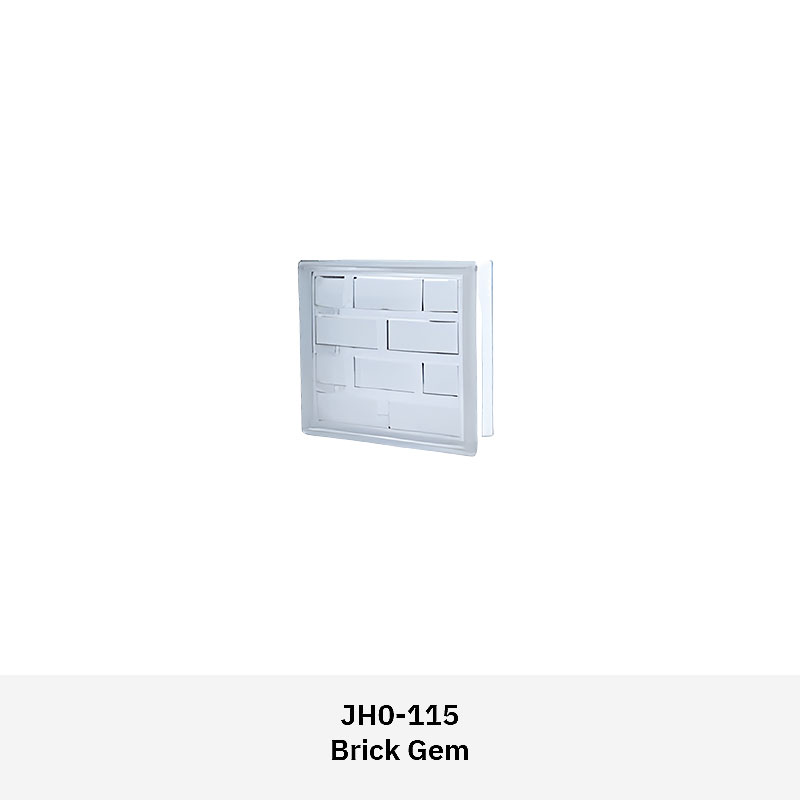 Clarus JH0GB textured glass block with patterned surface for light diffusion and privacy
