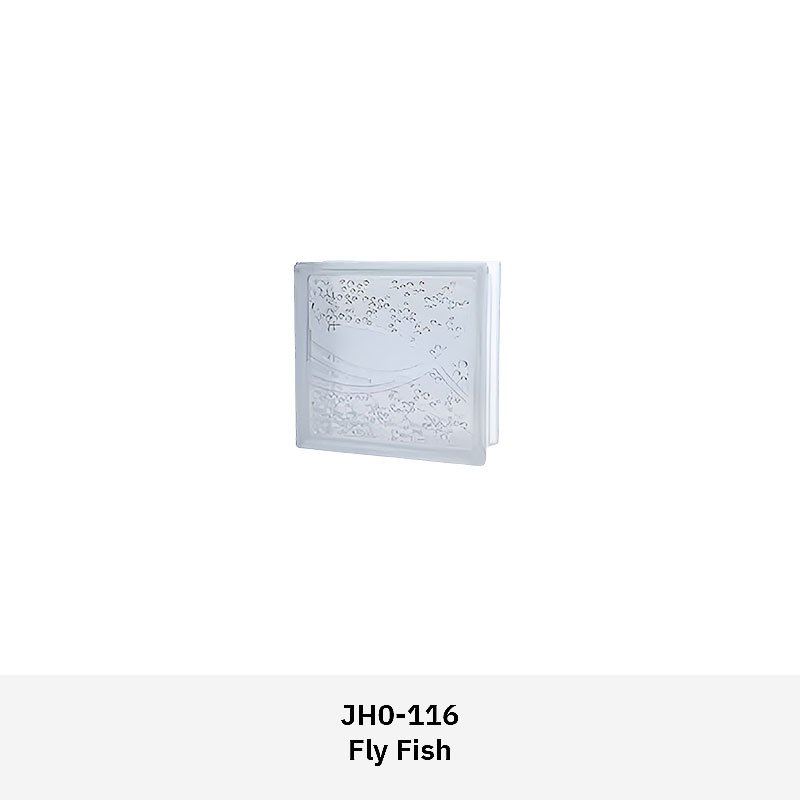 Clarus JH0GB textured glass block with patterned surface for light diffusion and privacy