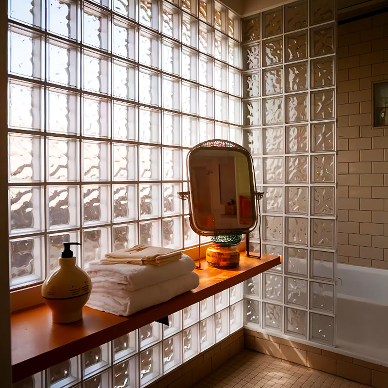 Clarus JH0SS Special Glass Blocks with Shoulder, End, and Corner shapes for decorative and functional interiors