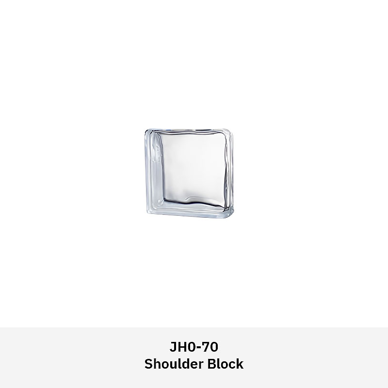 Clarus JH0SS Special Glass Blocks with Shoulder, End, and Corner shapes for decorative and functional interiors