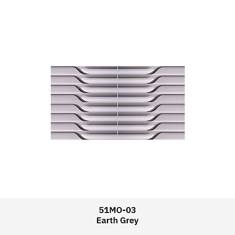 Modern 3D wall tile made from ultra-high performance concrete with sculptural grooves, ideal for feature walls in residential and commercial interiors.