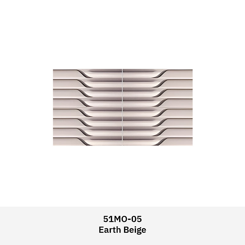 Modern 3D wall tile made from ultra-high performance concrete with sculptural grooves, ideal for feature walls in residential and commercial interiors.
