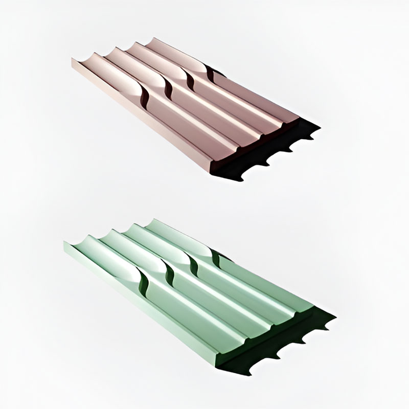 Modern 3D wall tile made from ultra-high performance concrete with sculptural grooves, ideal for feature walls in residential and commercial interiors.