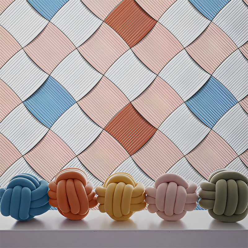 3D decorative wall tiles with ridged texture, ideal for modern interior feature walls in residential and commercial spaces.